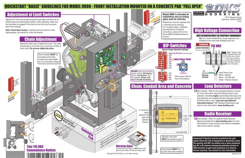 DKS Doorking 9000 User manual
