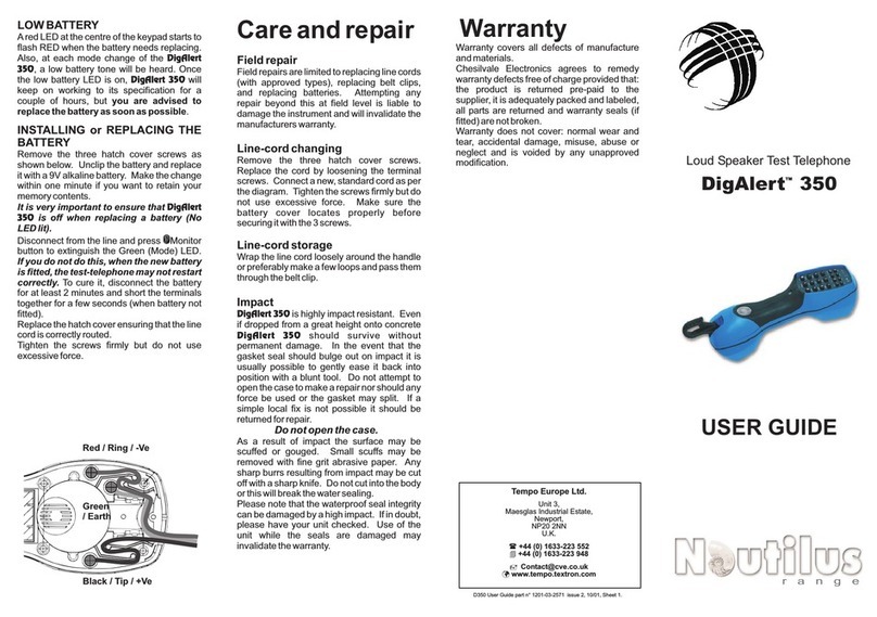 Nautilus DigAlert 350 user guide