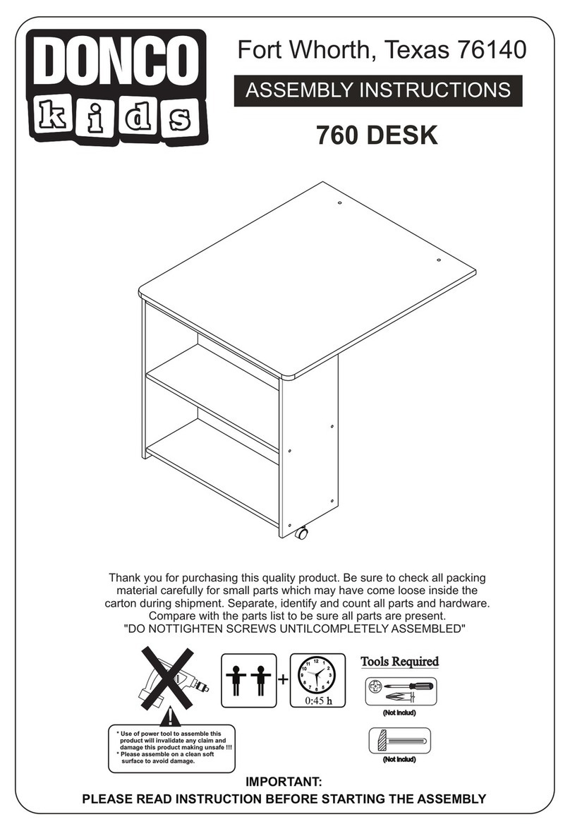 Donco kids 760 DESK Assembly instructions