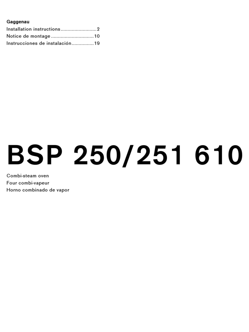 Gaggenau BSP 251 610 installation instructions