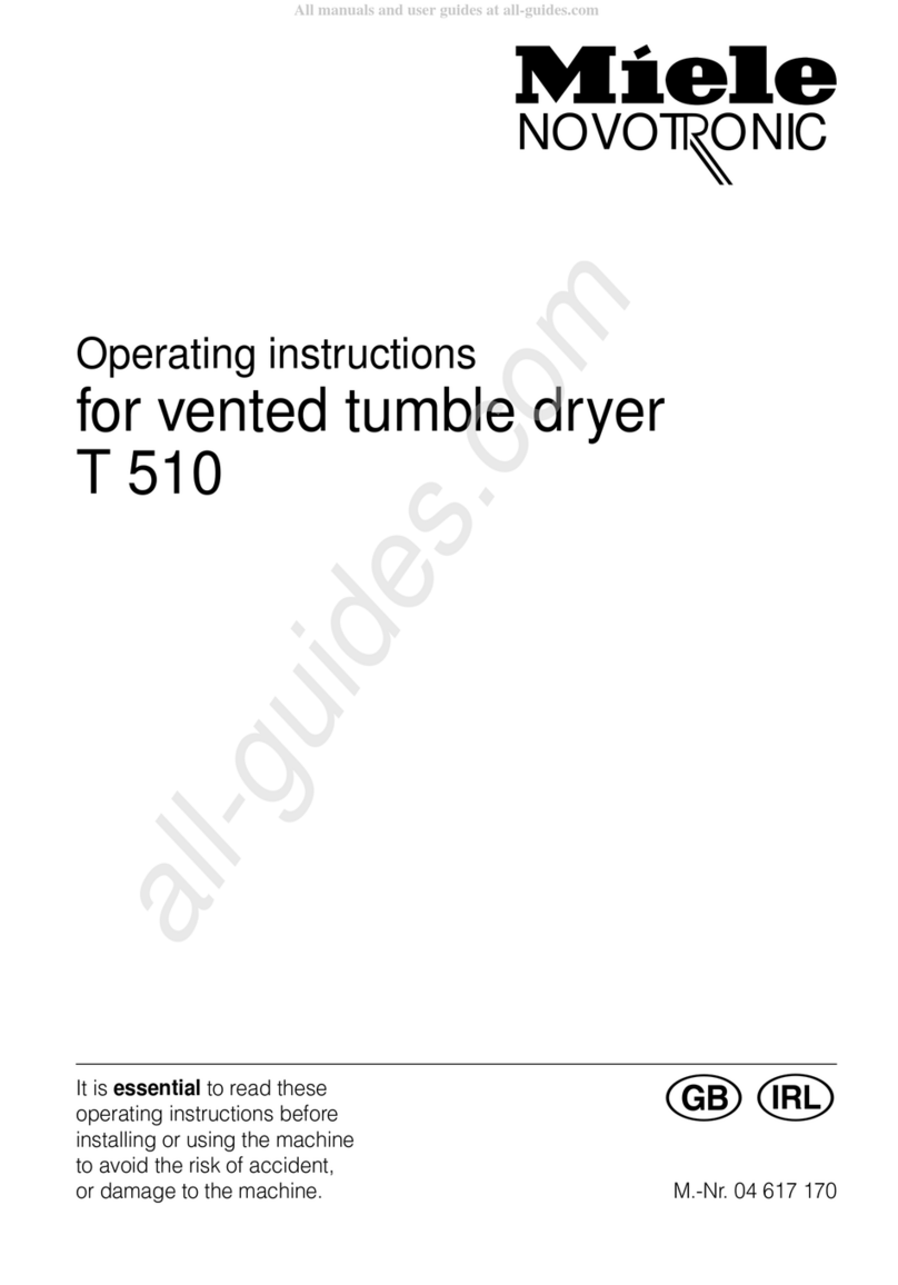 Miele Novotronic T 510 User manual