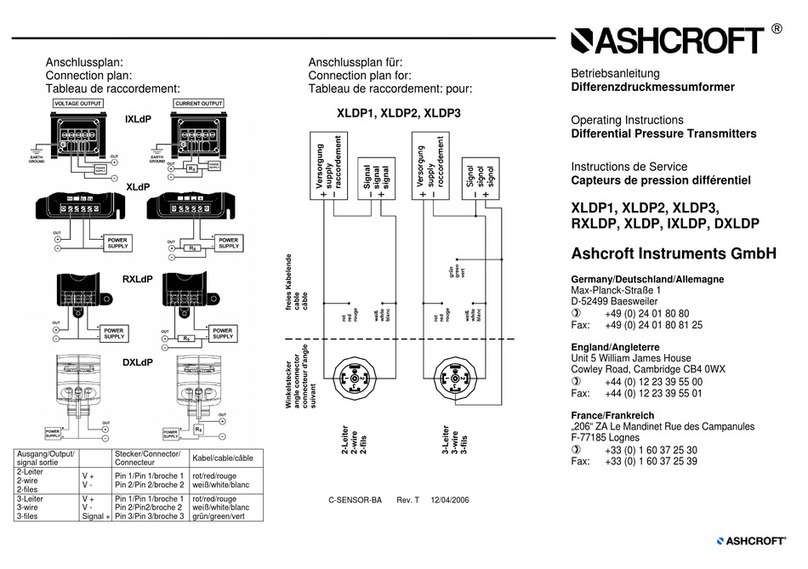 Ashcroft XLDP1 operating instructions Ashcroft XLDP1 operating instructions