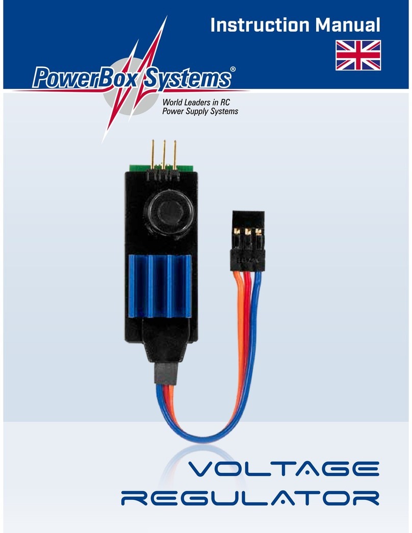 PowerBox Systems voltage regulator instruction manual