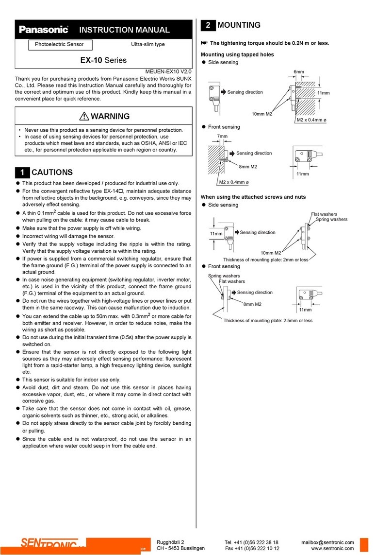 Panasonic EX-10 Series instruction manual