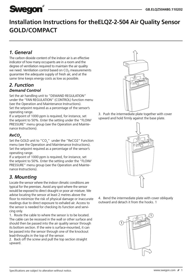 Swegon ELQZ-2-504 series installation instructions