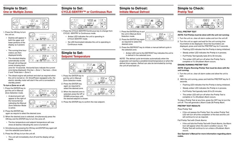 Thermo King T- series Driver Guide to Simple Operation