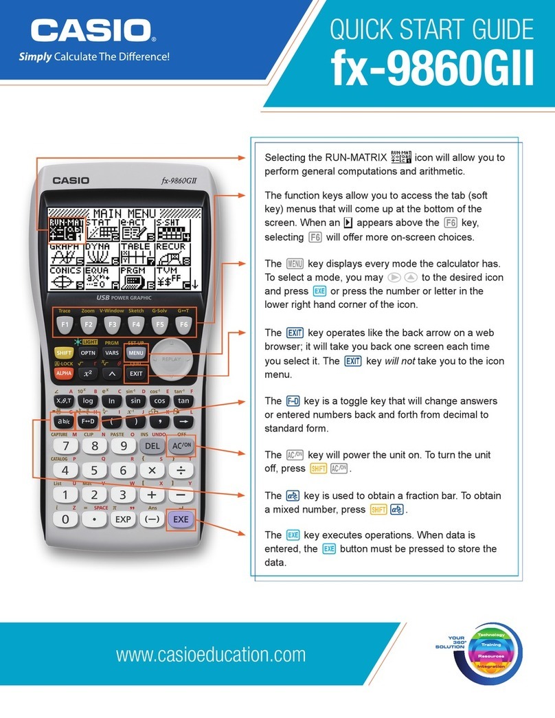 Casio FX-9860GII - SOFTWARE VERSION 2-00 User manual