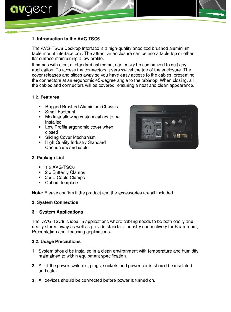 AVGear AVG-TSC6 user manual