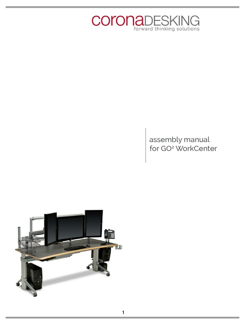coronaDesking GO2 WorkCenter Assembly manual