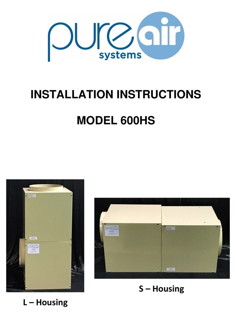 PureAir 600HS installation instructions
