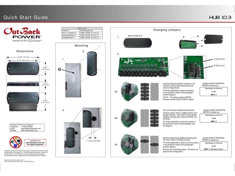 OutBack Power HUB 10.3 quick start guide