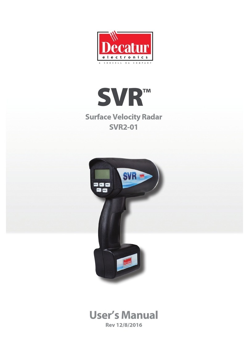 Decatur Electronics Surface Velocity Radar SVR2-01 User manual