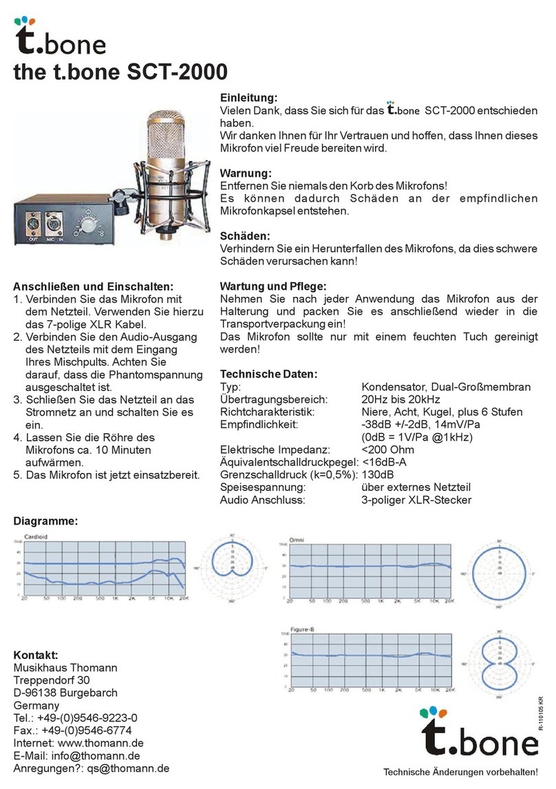 T.BONE SCT-2000 quick start guide