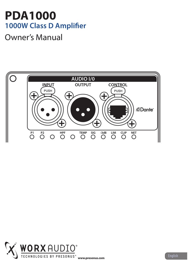 WorxAudio PDA1000 owner's manual