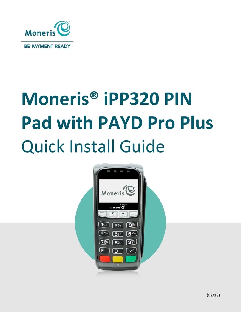 Moneris iPP320 PINpad User manual Moneris iPP320 PINpad User manual