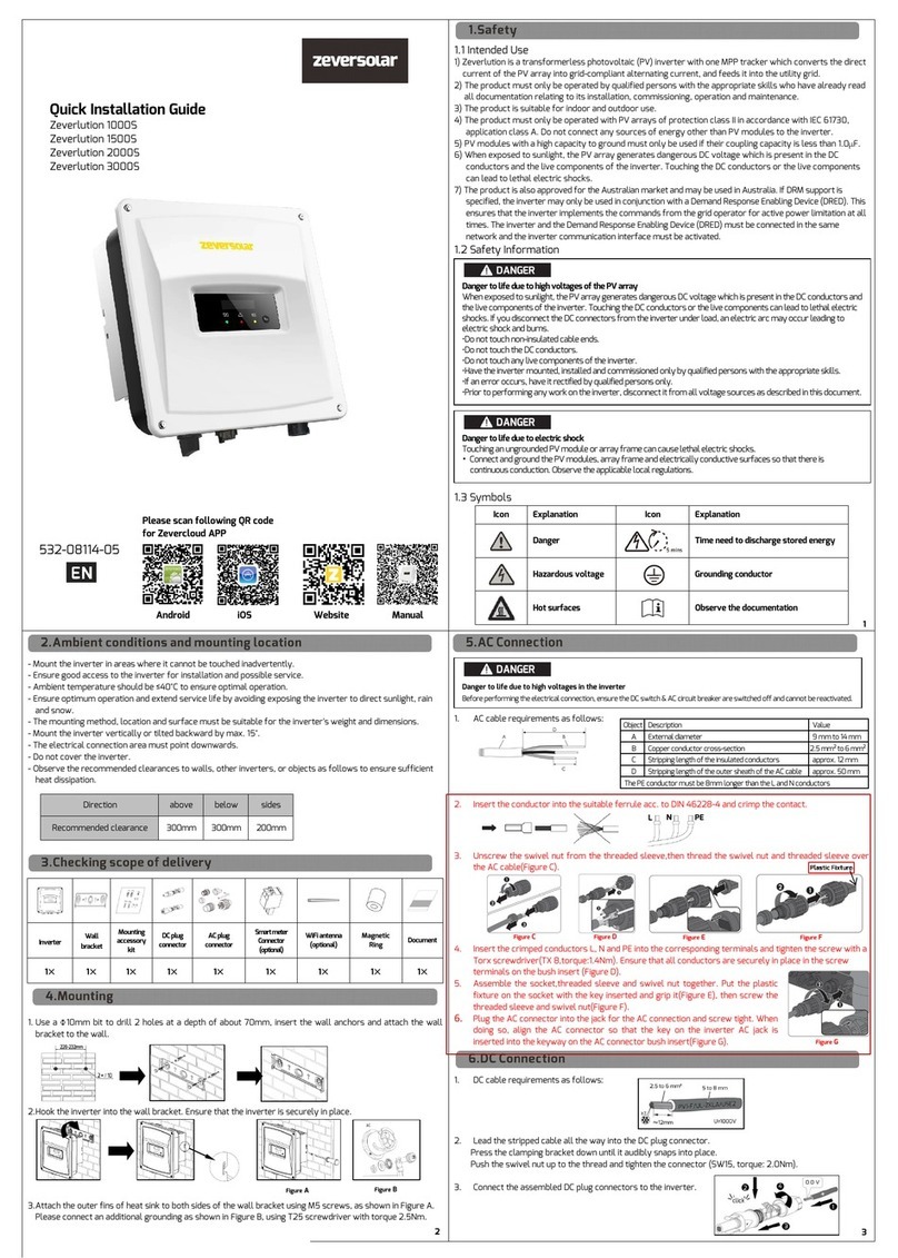 Zeversolar Zeverlution 1000S Quick installation guide