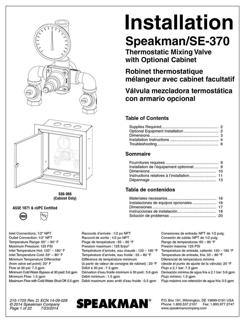 Speakman SE-370 installation instructions