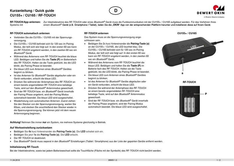 dewert okin RF-TOUCH User manual