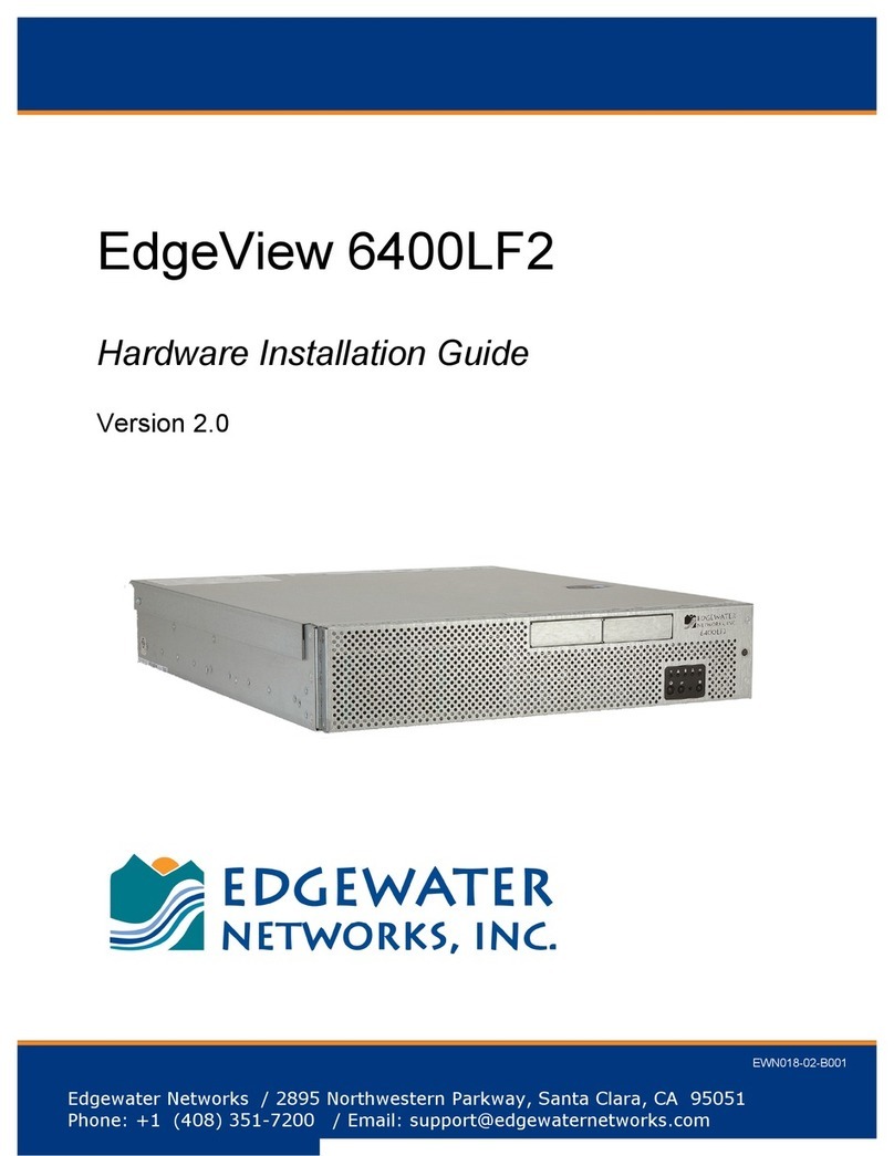 Edgewater Networks EdgeView 6400LF2 Hardware installation guide