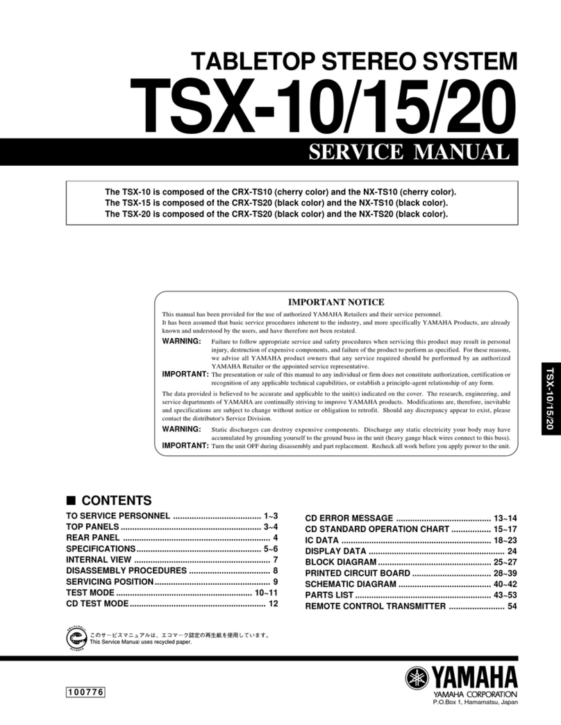 Yamaha TSX-10 Service manual