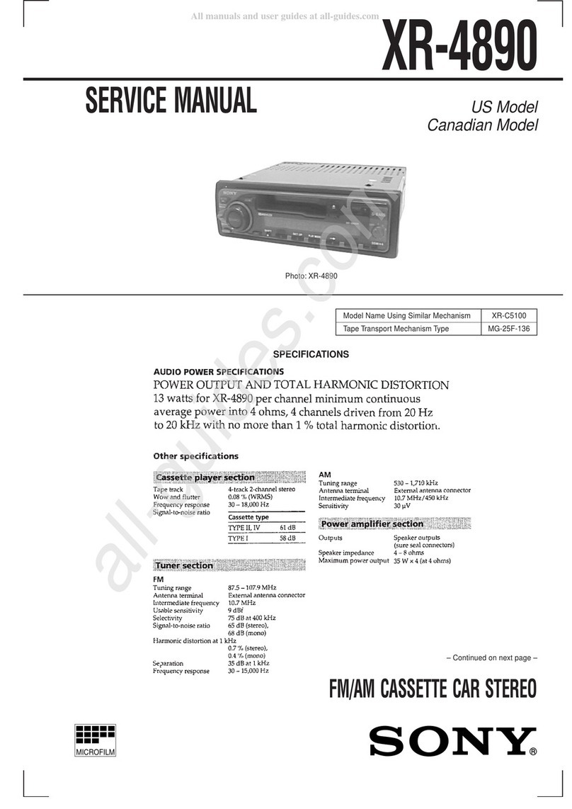 Sony XR-4890 User manual