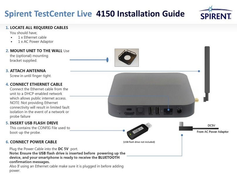 Spirent TestCenter Live 4150 Installation guides Spirent TestCenter Live 4150 Installation guides