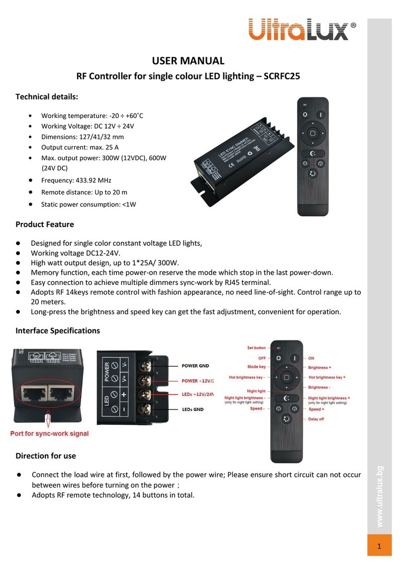 UltraLux SCRFC25 User manual