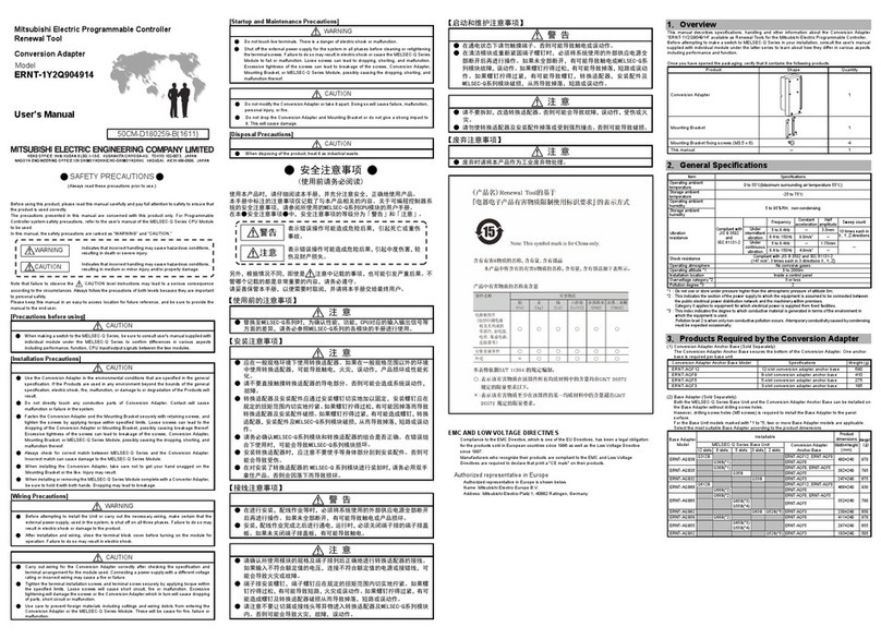 Mitsubishi ERNT-1Y2Q904914 user manual