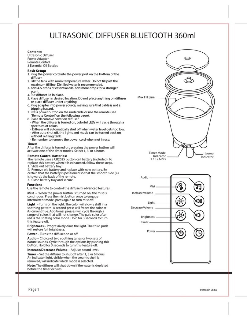 MERCHSOURCE ULTRASONIC DIFFUSER BLUETOOTH manual MERCHSOURCE ULTRASONIC DIFFUSER BLUETOOTH manual