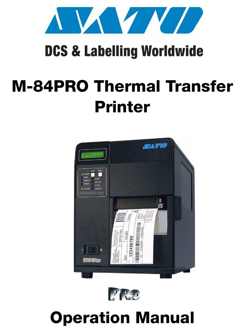 SATO M-84Pro Series User manual SATO M-84Pro Series User manual