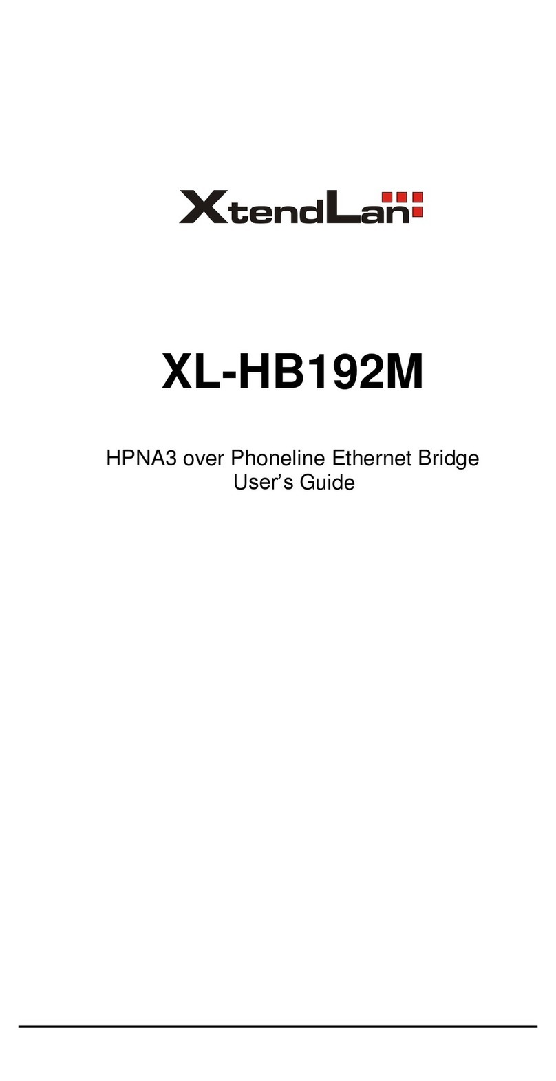 XtendLan XL-HB192M user guide