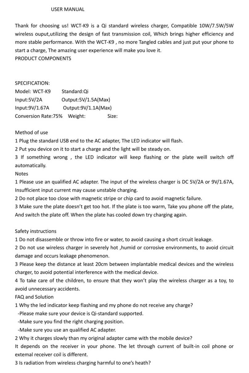Unesky WCT-K9 user manual Unesky WCT-K9 user manual