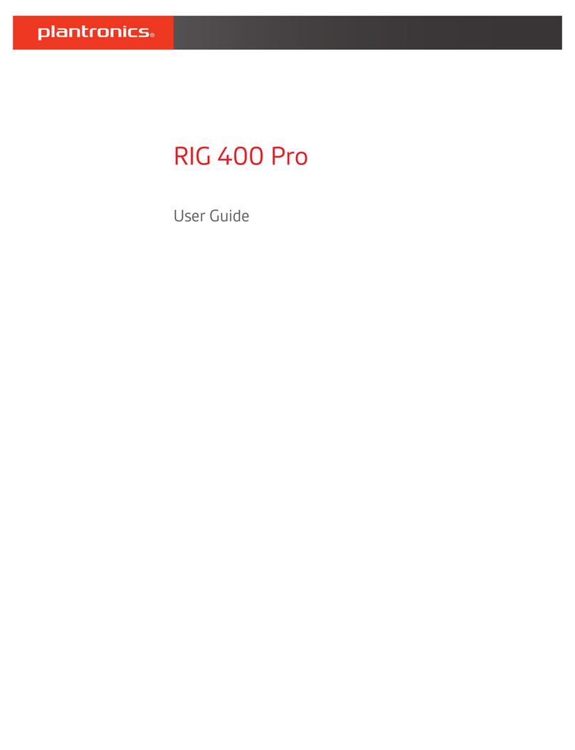 Plantronics RIG 400 Pro User manual