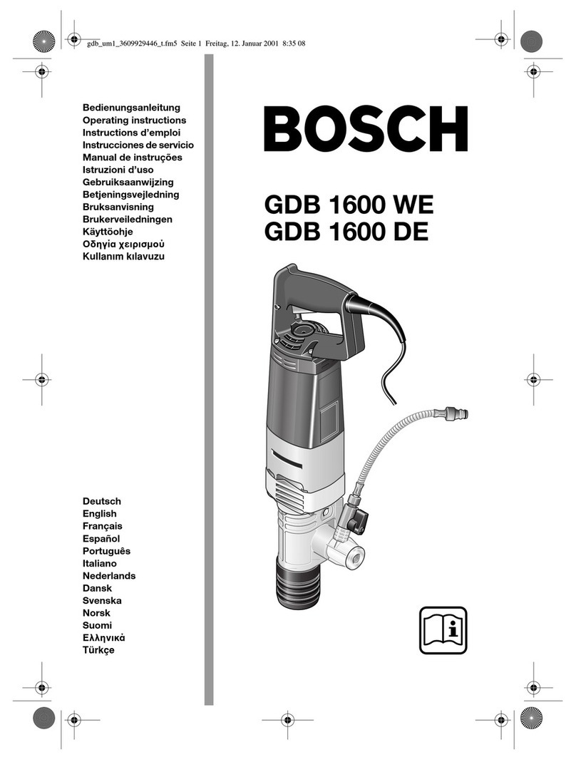 Bosch GDB 1600 WE operating instructions