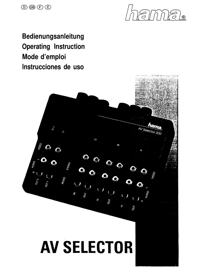 Hama AV SELECTOR 200 User manual