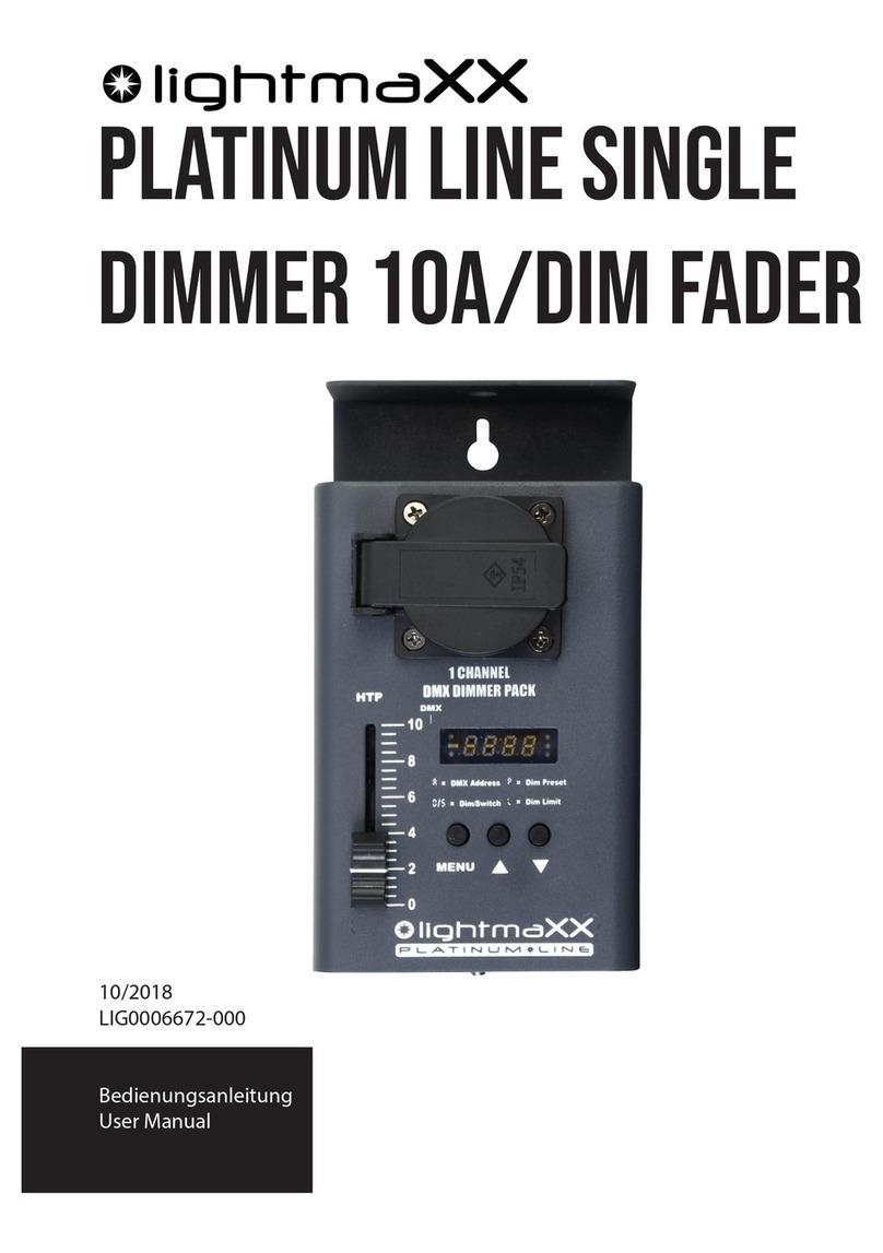 Lightmaxx Platinum Line Single Dimmer 10A/Dim Fader User manual