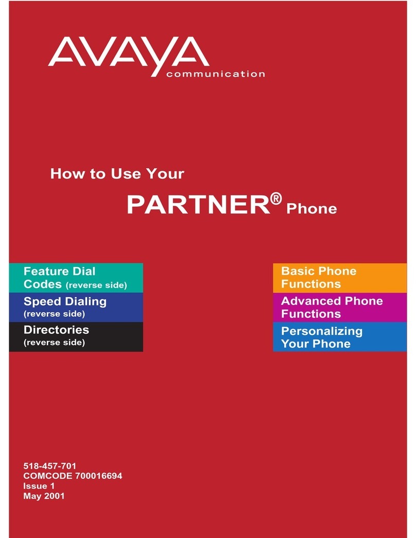 Avaya PARTNER Phone manual