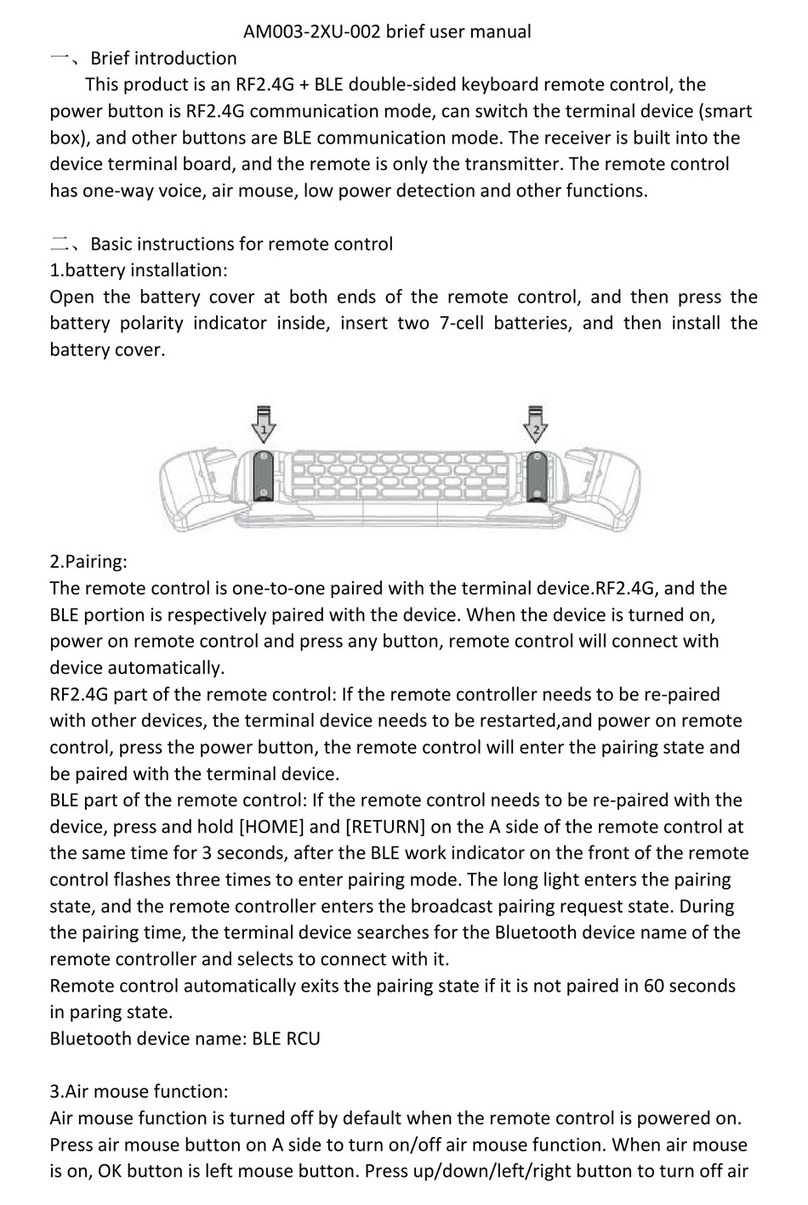 Xunison BLE RCU user manual