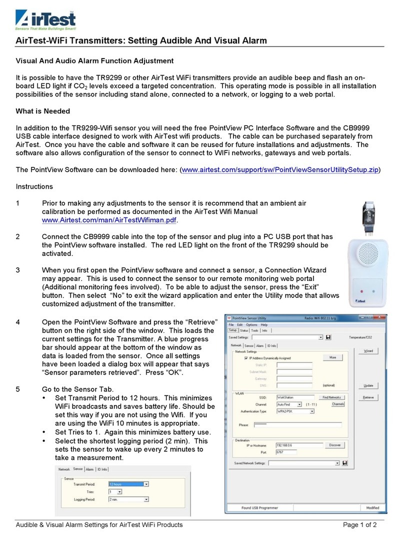 AirTest TR9299 Adjustment