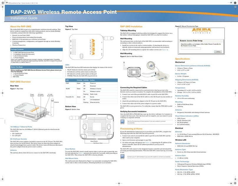 Aruba RAP-2WG User manual