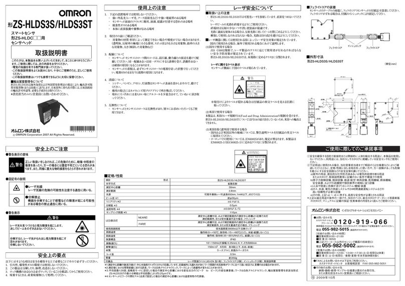 Omron ZS-HLDS3S User manual