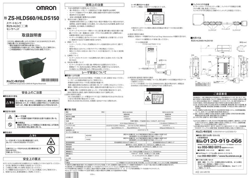 Omron ZS-HLDS60 User manual