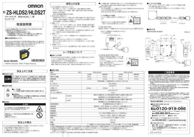 Omron ZS-HLDS2T User manual