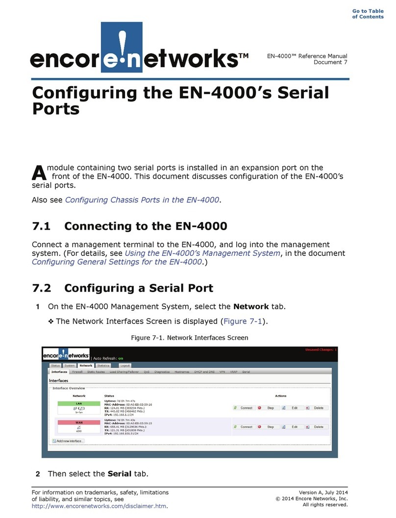 Encore Networks EN-4000 User manual