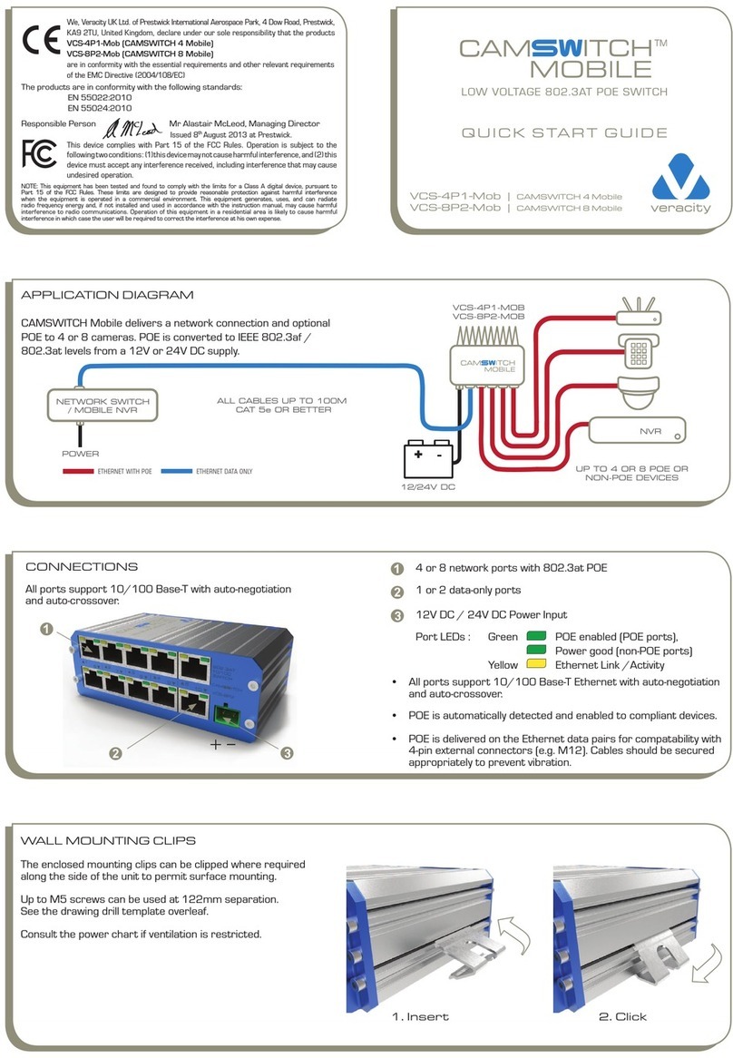Veracity CAMSWITCH VCS-4P1-Mob User manual