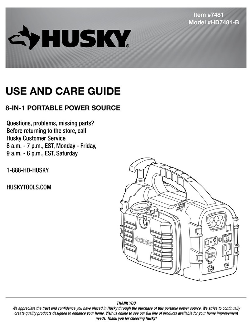 Husky HD7481-B Use and care guide