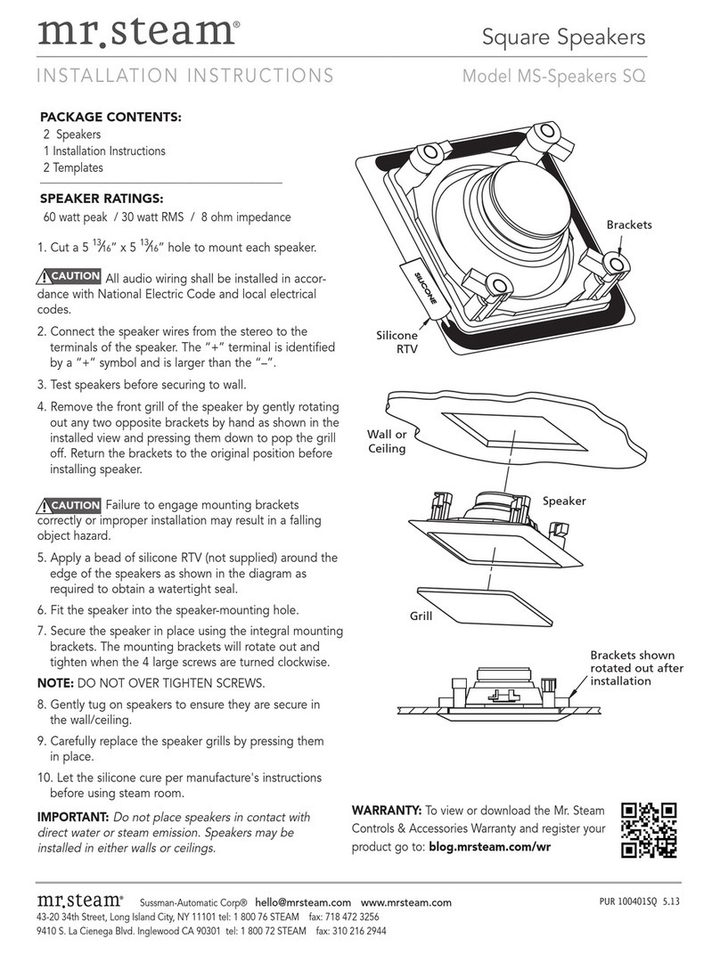 mr. steam MS-Speakers SQ installation instructions