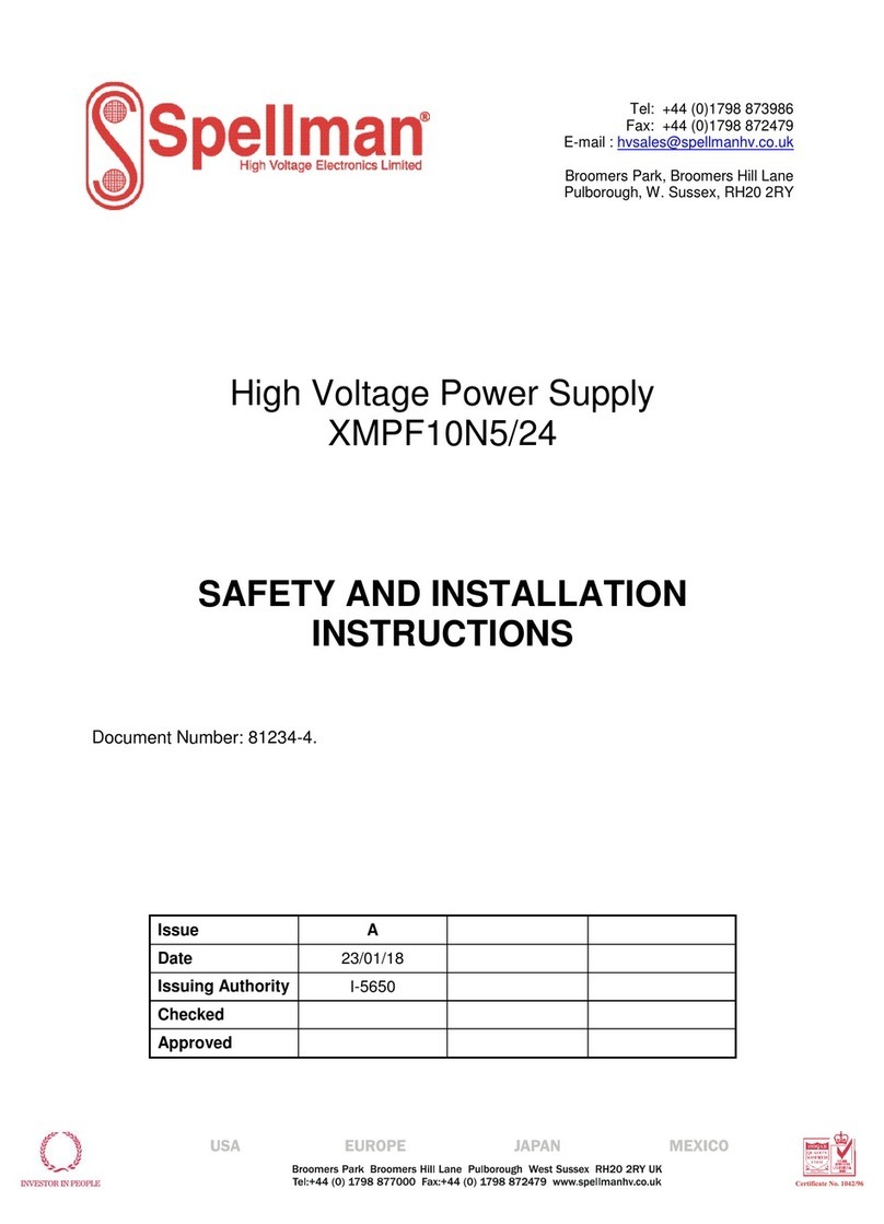 Spellman XMPF10N5/24 Setup guide