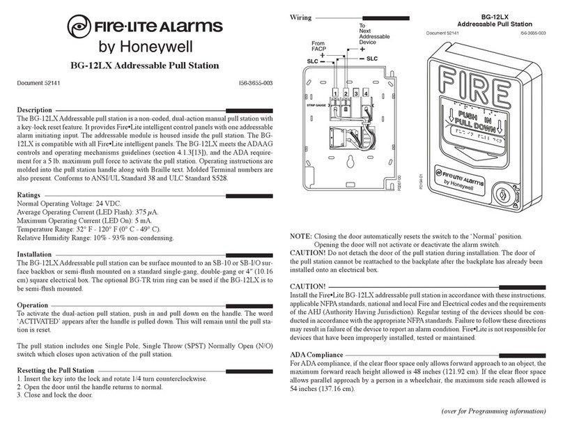Fire-Lite Alarms BG-12LX operating instructions