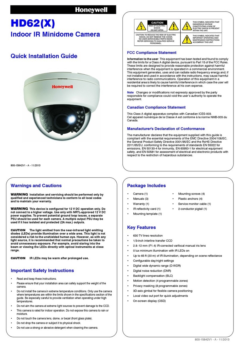 Honeywell HD62 User manual